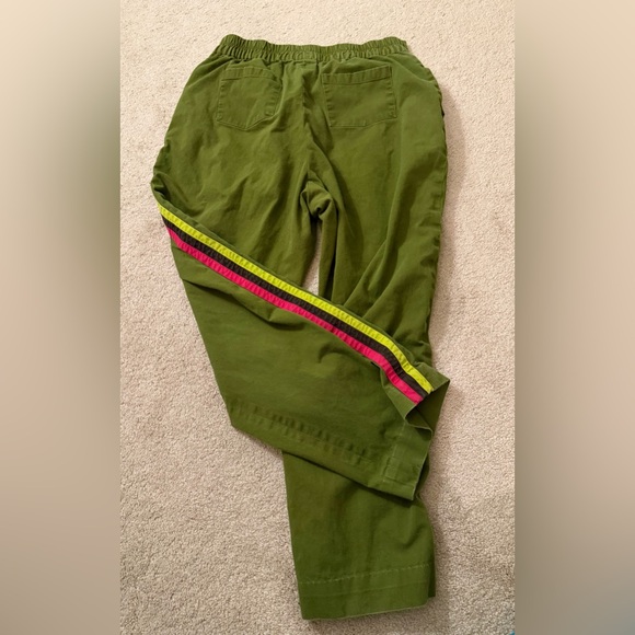 Vintage Olive Pants with Vibrant Stripes - Picture 6 of 6
